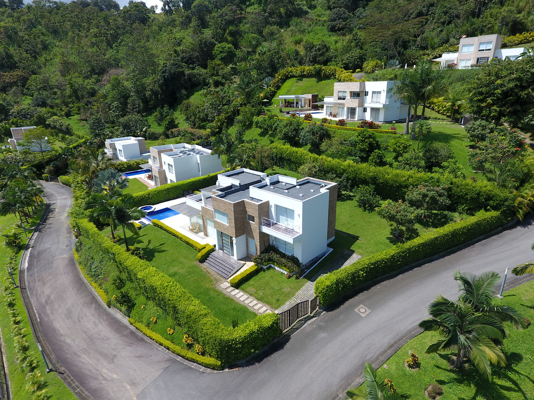 Vista aérea de la casa